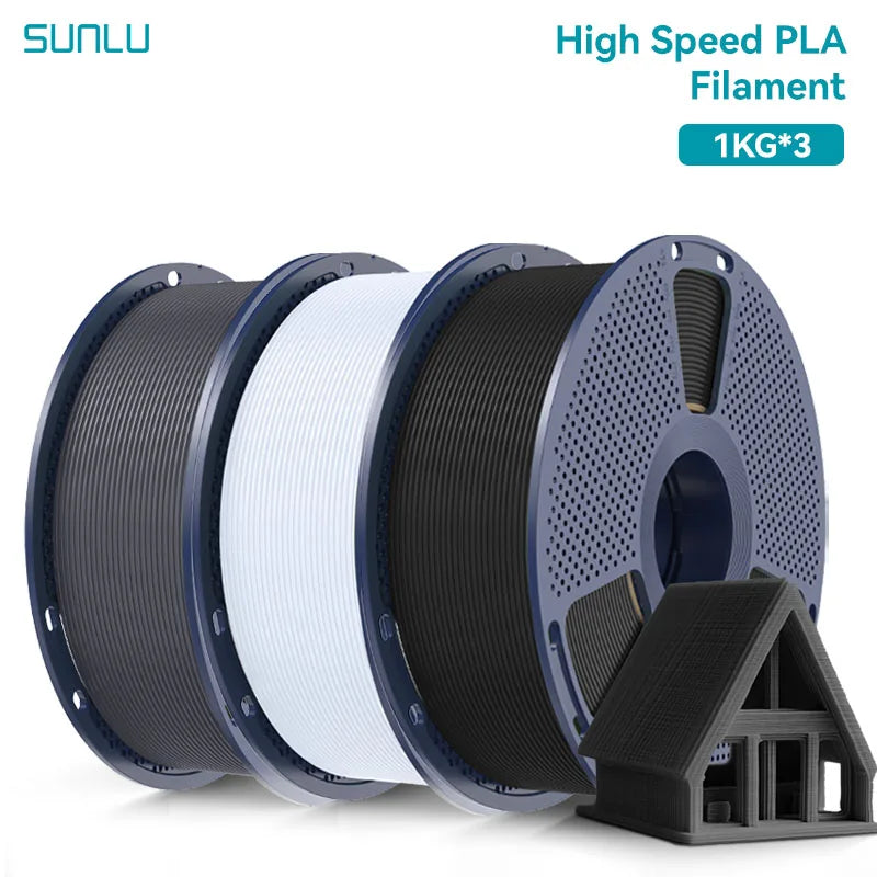 SUNLU 3KG High Speed PLA/Matte PLA/Matte PETG Filament 1.75mm 1kg Spool Neatly Wound Filament Fit Most FDM 3D Printers