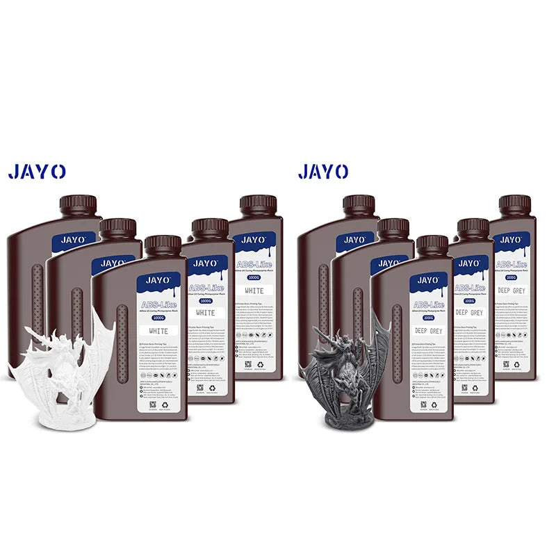 JAYO 3D Resin Water Washab/ABS-Like/Plant Based/Standard 10KG UV Photopolymer Resin Liquid 405nm For LCD 3D Printer Materials