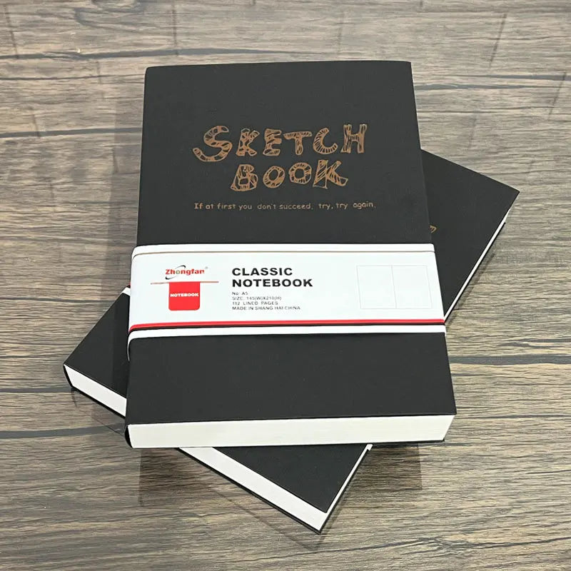 A4/A5 Super Thick Sketchbook 112 Sheets/224 Pages Writing Smoothly Not Easy Falling Pages for Watercolor Sketching Notes