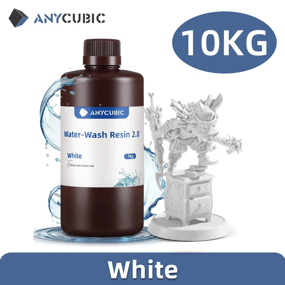 ANYCUBIC Resin ABS Pro 2/ Water Wash/ ECO Plant Resin 405nm UV Resin 10kg For LCD 3D Printer Material For Printing