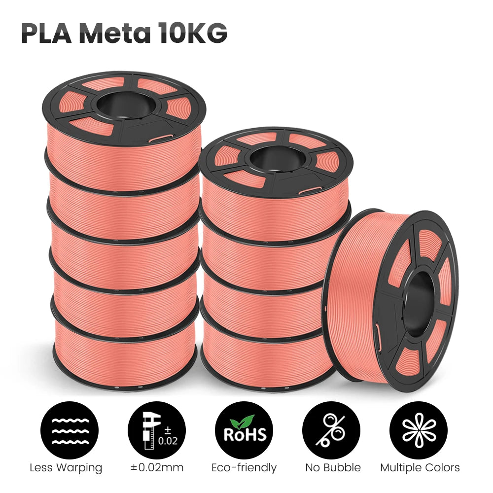 JAYO 3D Printer part PETG/PLA Meta/PLA/SILK/PLA PLUS/TPU Filament 1.75mm for 10Rolls FDM 100% No Bubbel craft part DIY Materials