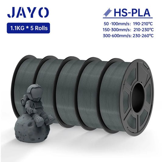 JAYO 5Rolls PLA Filament High Speed PLA 1.75mm 1.1KG 3D Printer Filament Neatly Wound 3D Printing Material For FDM 5.5KG/SET