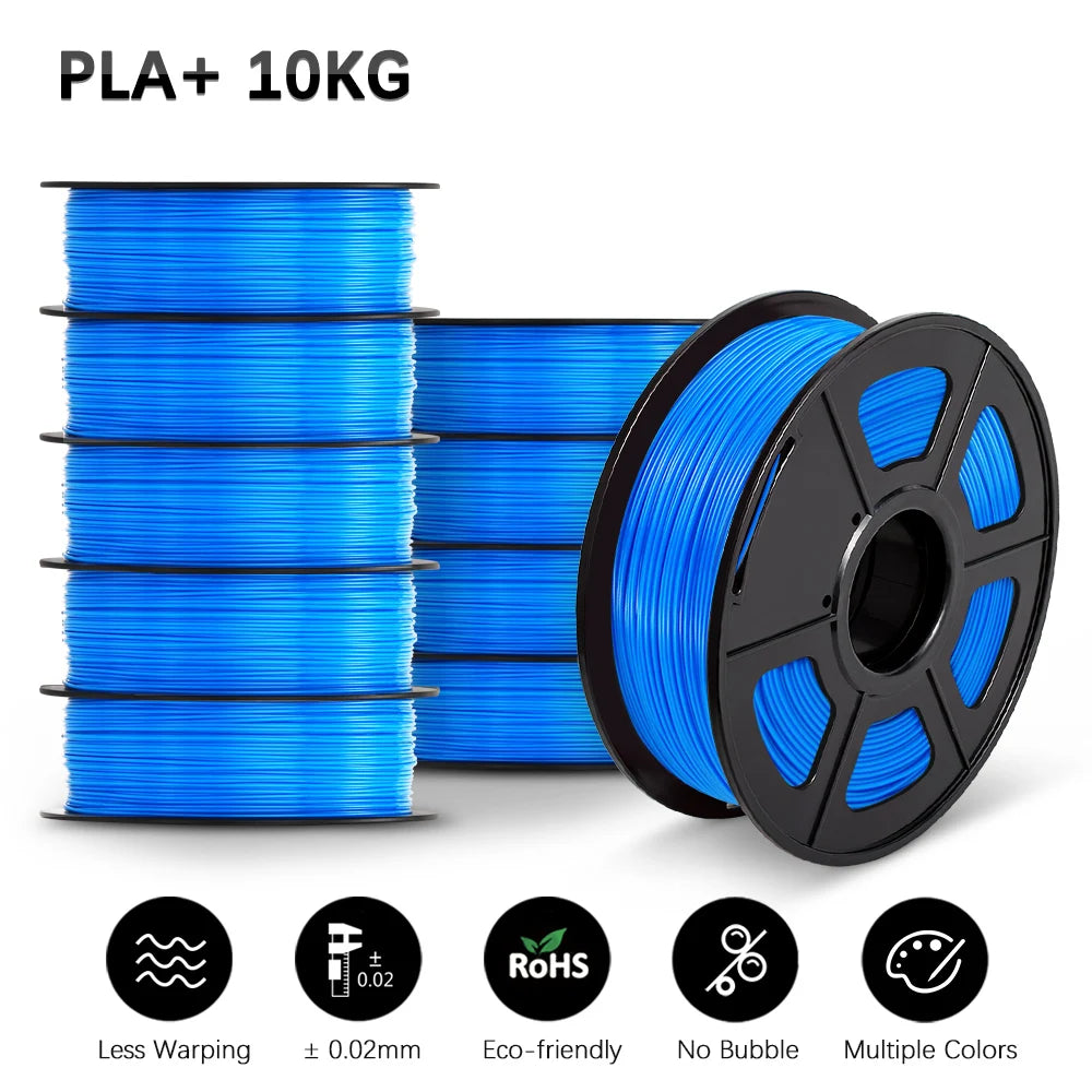 JAYO 3D Printer part PETG/PLA Meta/PLA/SILK/PLA PLUS/TPU Filament 1.75mm for 10Rolls FDM 100% No Bubbel craft part DIY Materials