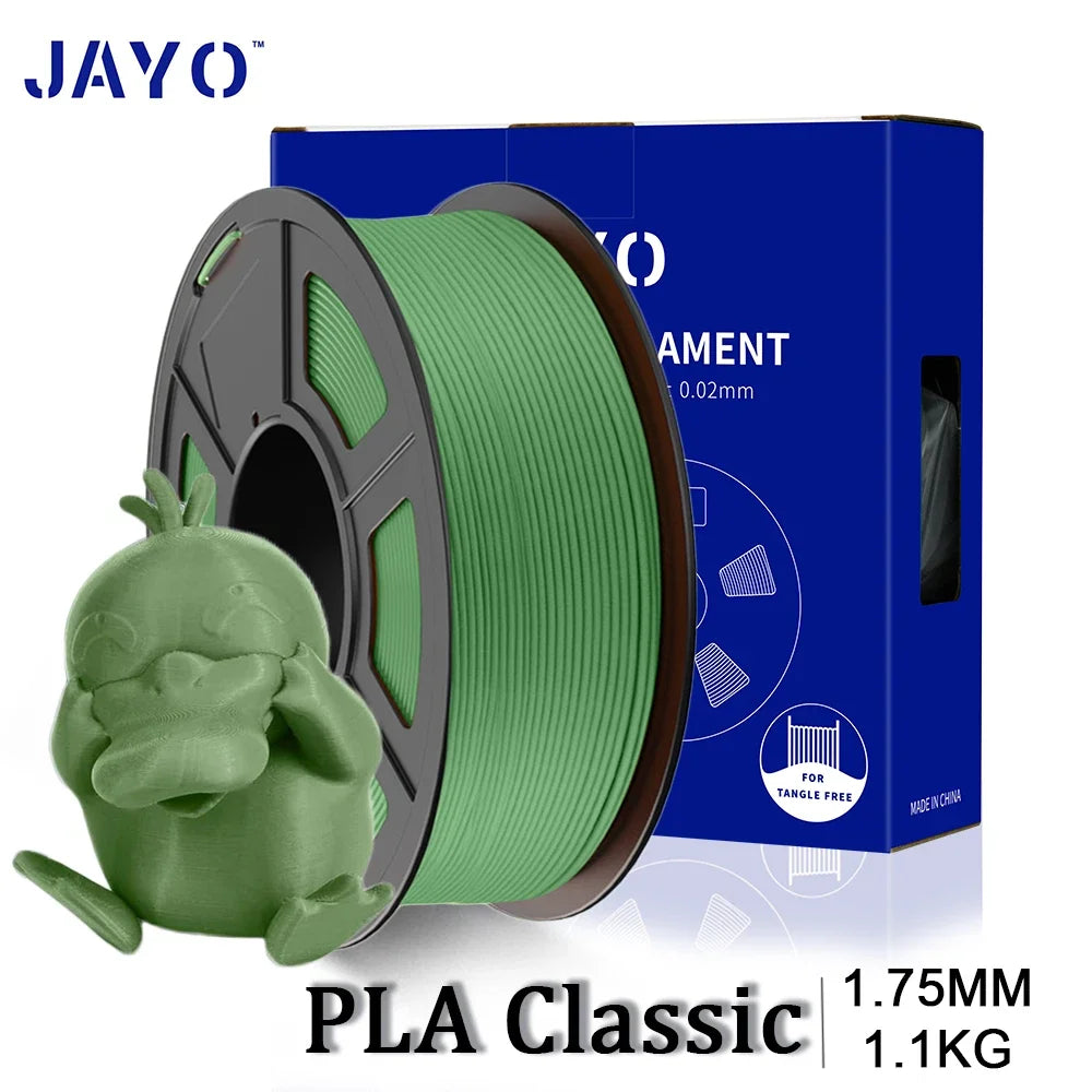JAYO 3D Printer PLA Classic Filament 1.75mm+/-0.02mm 300-600mm/s Print Range High Flow Speedy PLA 3D Printer Filament for 3D