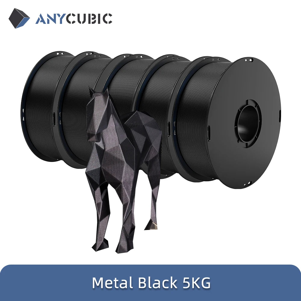 ANYCUBIC 5kg/4kg Metal Filament Metallic Texture PLA Kobra S1 Kobra 3 Combo 3D Printer Filament High-Performance 3D Printing PLA