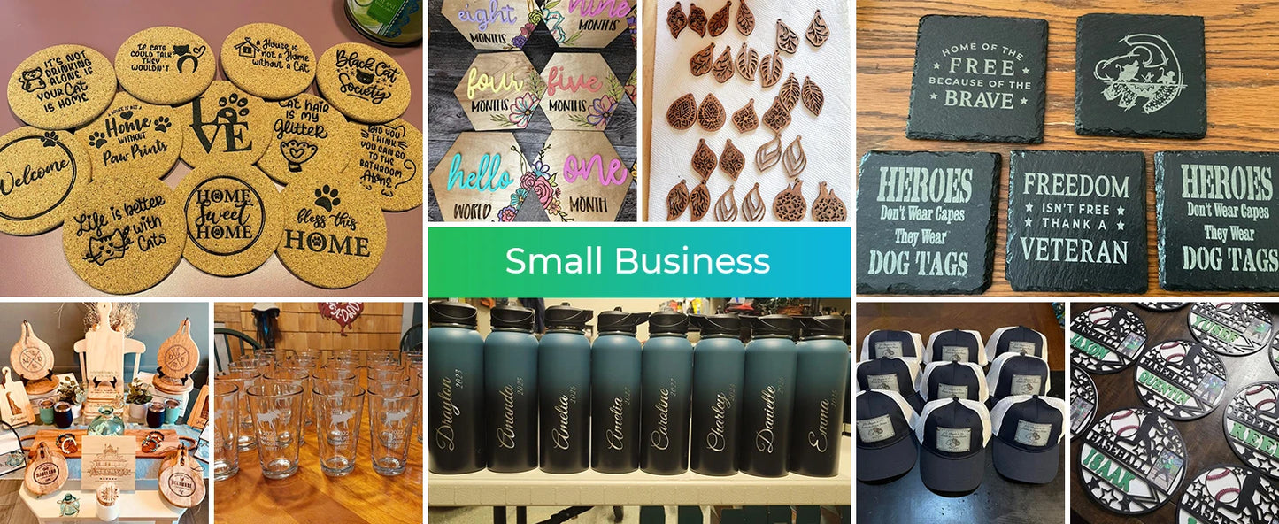 ALGO Laser Engraving Cutting Machine CNC Roller Rotary DIY Printer Graving Tool Powerful Woodworking Metal Wood Leather Acrylic