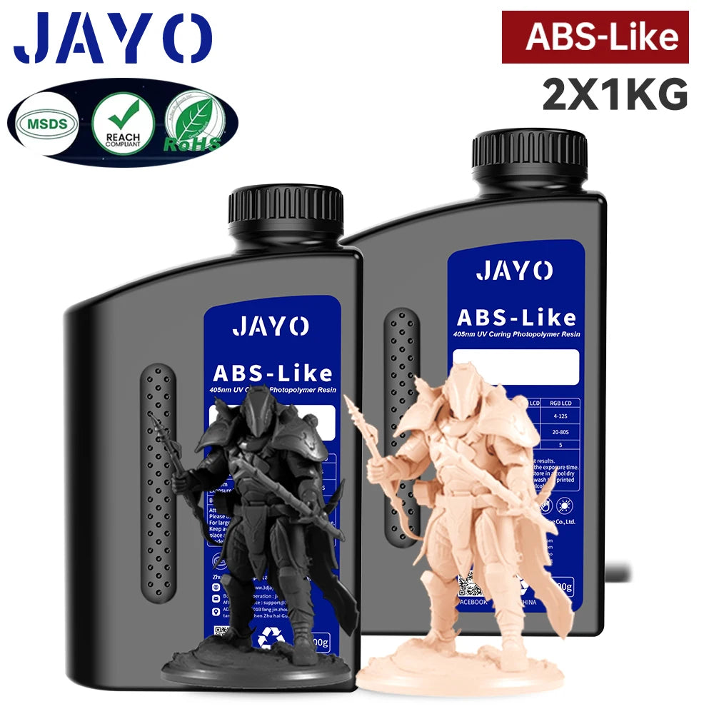 JAYO Standard /ABS-Like/ Water Wash 3D Printer UV Resin 405nm 2 Bottles For LCD 3D Printer Material For Printing Easy to Print