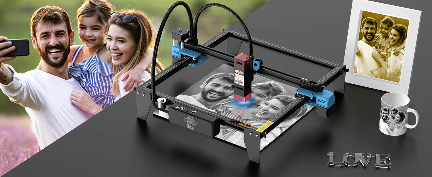 TwoTrees TTS-10 Pro 80W Laser Engraver Stainless Steel DIY Logo Printer Metal TTS-55Pro Laser Engraving Machine CNC Wood Cutting