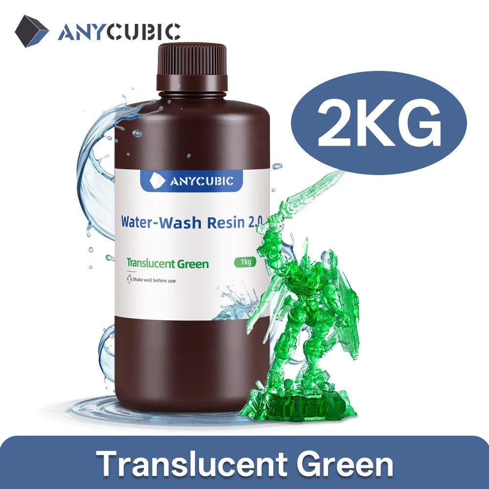 ANYCUBIC Water-Wash Resin For LCD 3D Printer High Precision Low Odor Low Viscosity 3D Printing Standard Photopolymer