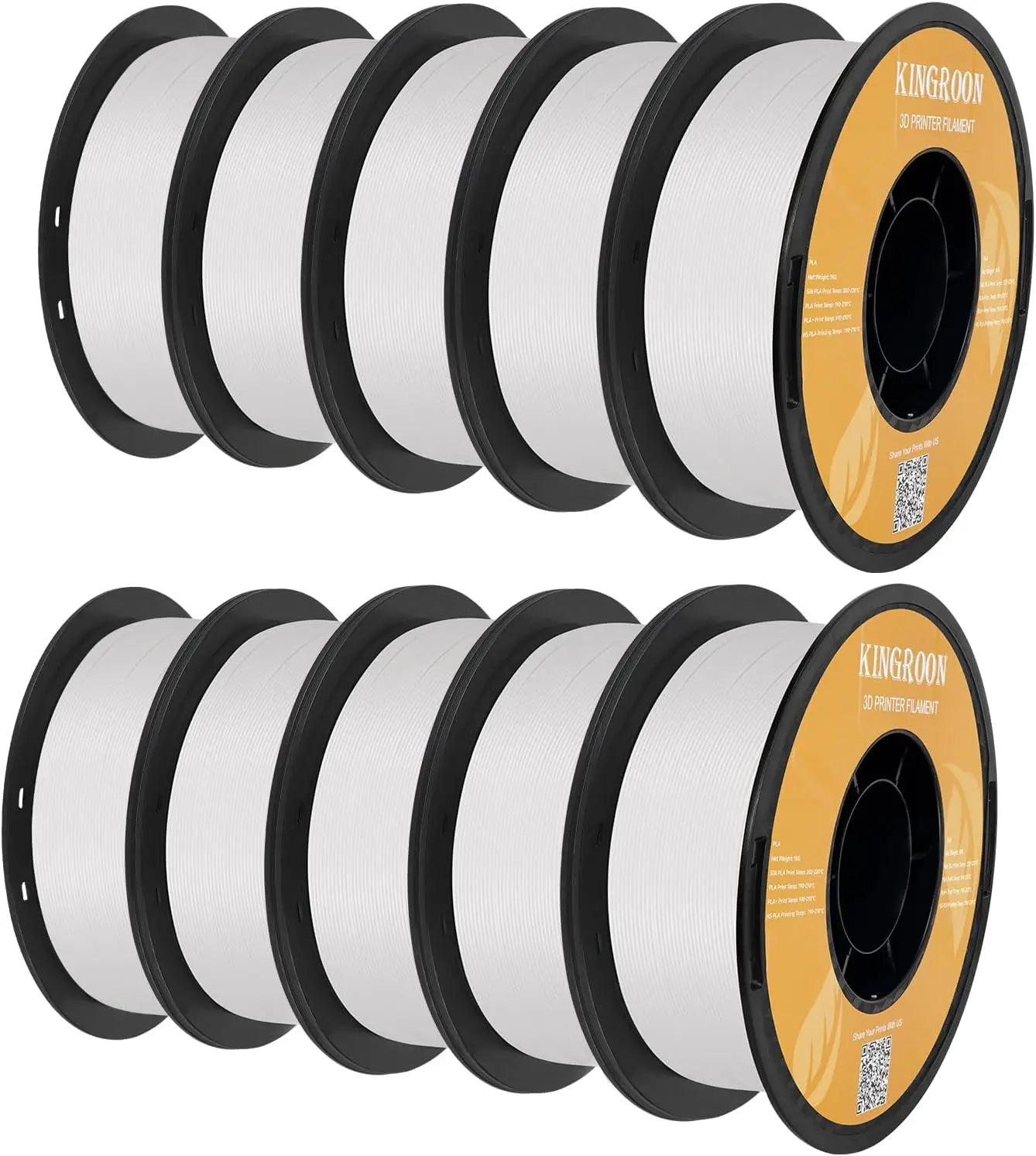Kingroon High Speed PLA Bundle 3D Printer Filament 1.75mm, 3D Printer Rapid Filament for 30-600mm/s Hyper Printing Filament