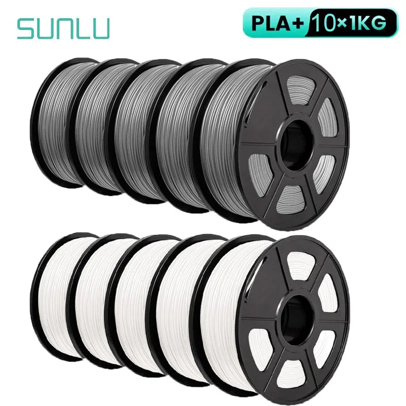 SUNLU 10KG 3D Filament PLA /PLA PLUS Filament 10kg 22 lbs 1.75mm 3D Printer Filament Environmentally friendly High strength PLA