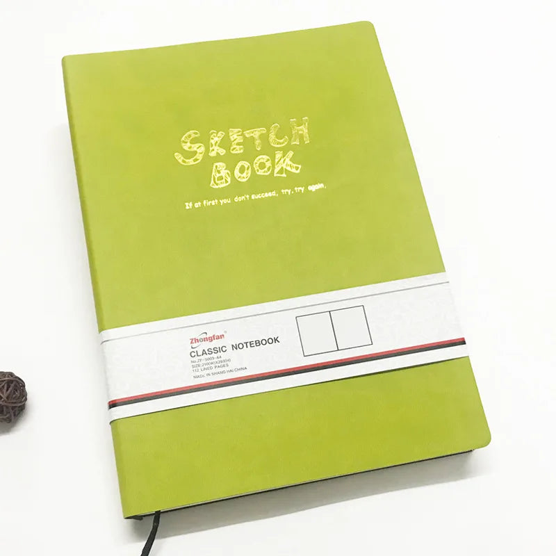A4/A5 Super Thick Sketchbook 112 Sheets/224 Pages Writing Smoothly Not Easy Falling Pages for Watercolor Sketching Notes