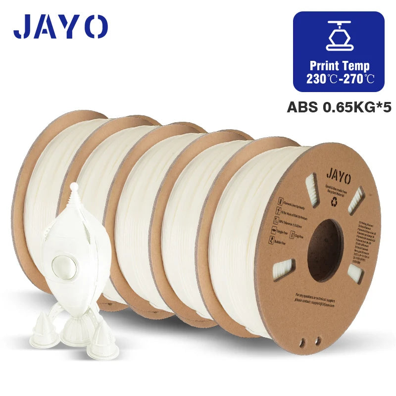 JAYO PLA/ABS/PETG/TPU/PLA PLUS/PLAMeta/ 3D Filament 1.75mm 5Rolls 2.5KG/5.5KG100% No Bubble FDM 3D Printer Materials DIY Gift