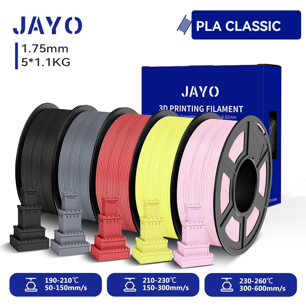 JAYO 5.5KG 3D PETG / High Speed Matte PETG / PLA Classic Printer Filament 1.75mm 3D Printer Filament Neatly Wound PETG for 3D