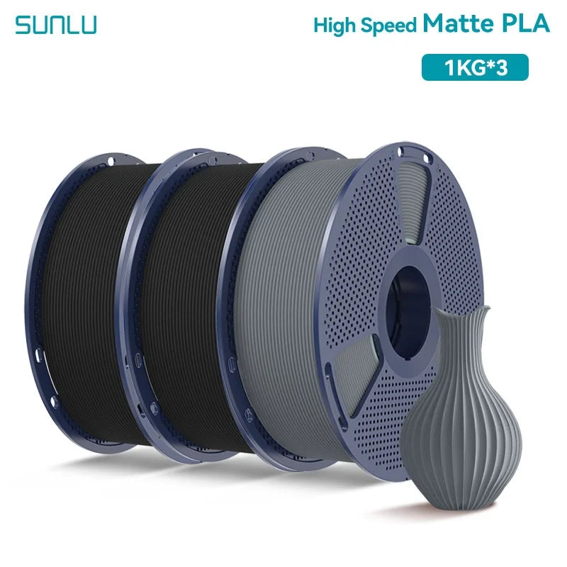 SUNLU 3KG High Speed PLA/Matte PLA/Matte PETG Filament 1.75mm 1kg Spool Neatly Wound Filament Fit Most FDM 3D Printers