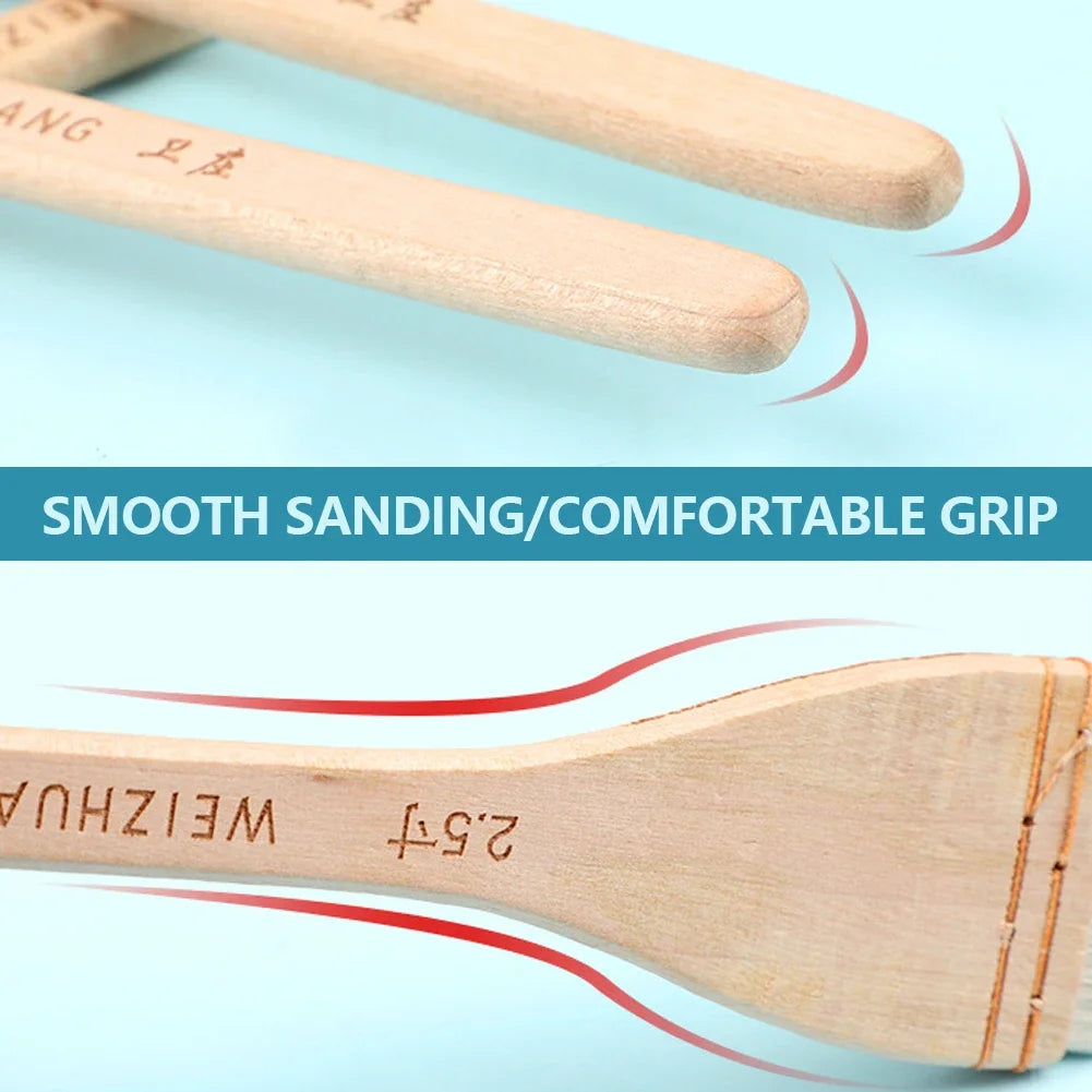 Wooden Handle Goat Hair Paint Brushes Smooth Sanding for Wall 10 Sizes Watercolor, Acrylic, Oil Painting Art Supplies