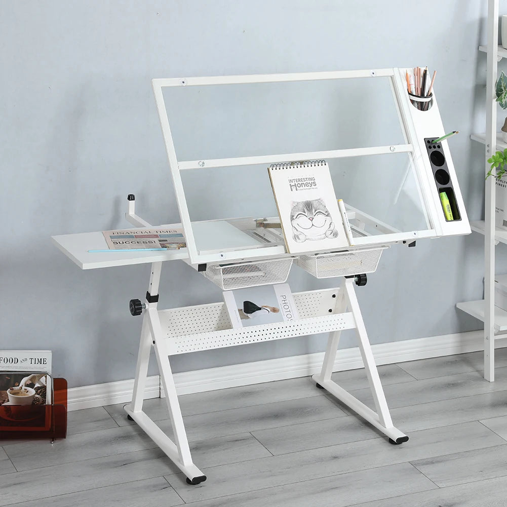 Drafting Printing Table Drawing Desk With Chair Printing Table For Reading Writing Painting Versatile Art Craft Work Station