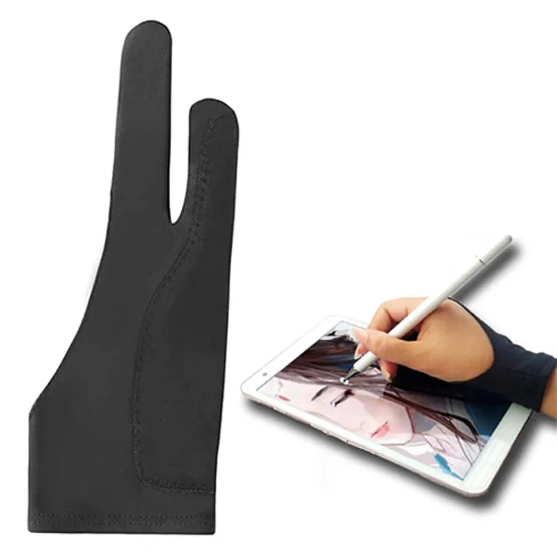 1Pcs Palm Rejection Digital Art Glove with Two Finger for Drawing Tablet Sketching Display Art Painting iPad Pencil Graphics