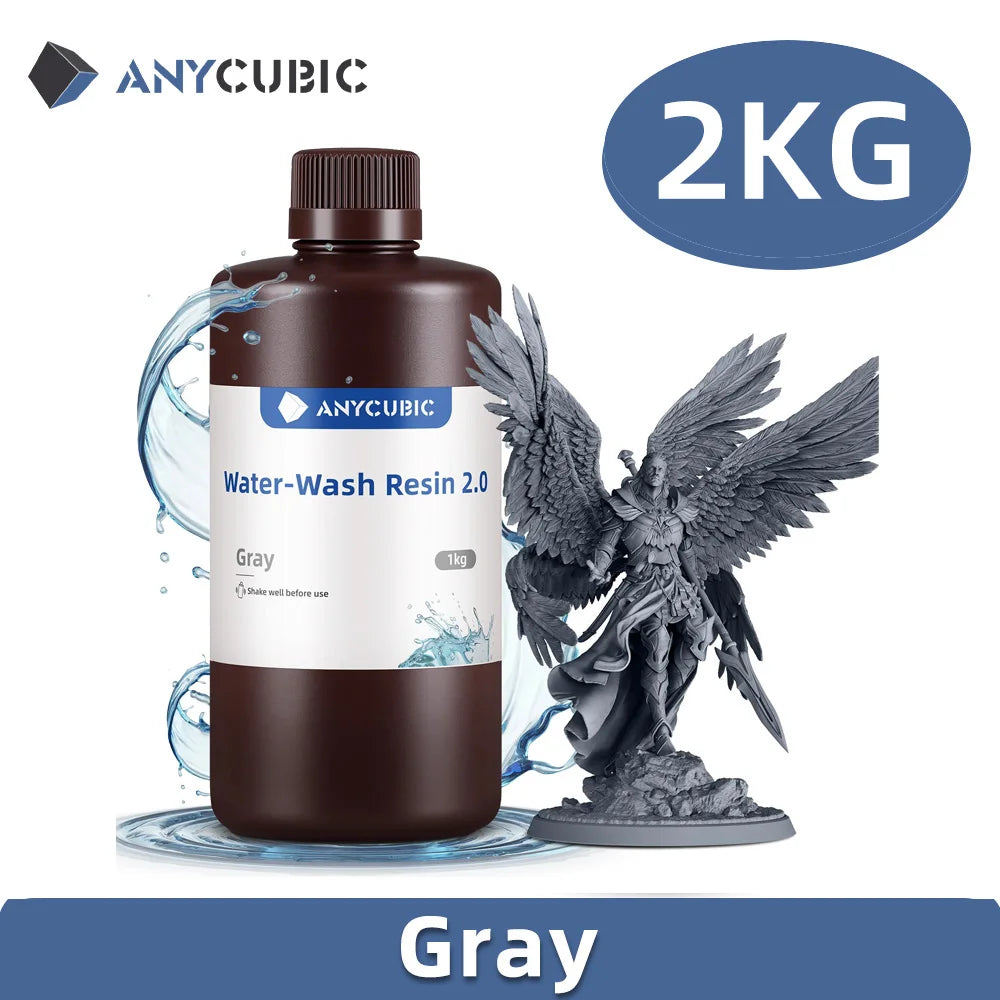 ANYCUBIC Water-Wash Resin For LCD 3D Printer High Precision Low Odor Low Viscosity 3D Printing Standard Photopolymer