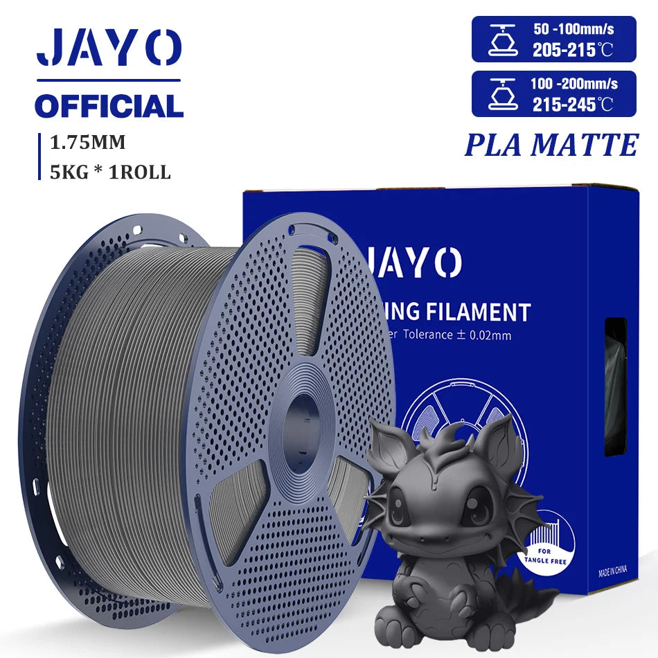 JAYO PLA /PLA Matte /ABS/PETG/PLA Plus 3D Printer Filament 5KG/Roll 1.75mm 3D Filament Large Spool Neatly Wound Filament