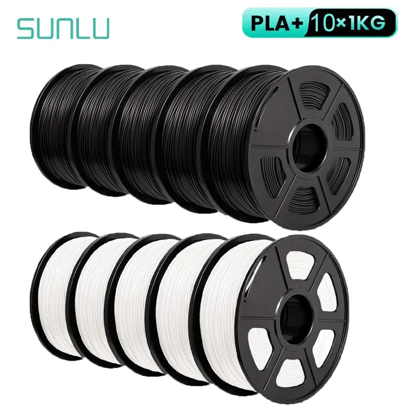 SUNLU 10KG 3D Filament PLA /PLA PLUS Filament 10kg 22 lbs 1.75mm 3D Printer Filament Environmentally friendly High strength PLA