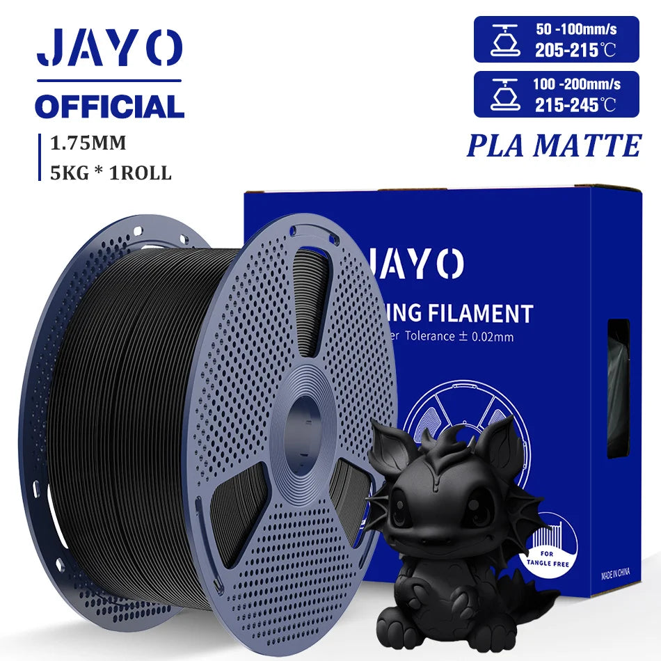 JAYO PLA /PLA Matte /ABS/PETG/PLA Plus 3D Printer Filament 5KG/Roll 1.75mm 3D Filament Large Spool Neatly Wound Filament