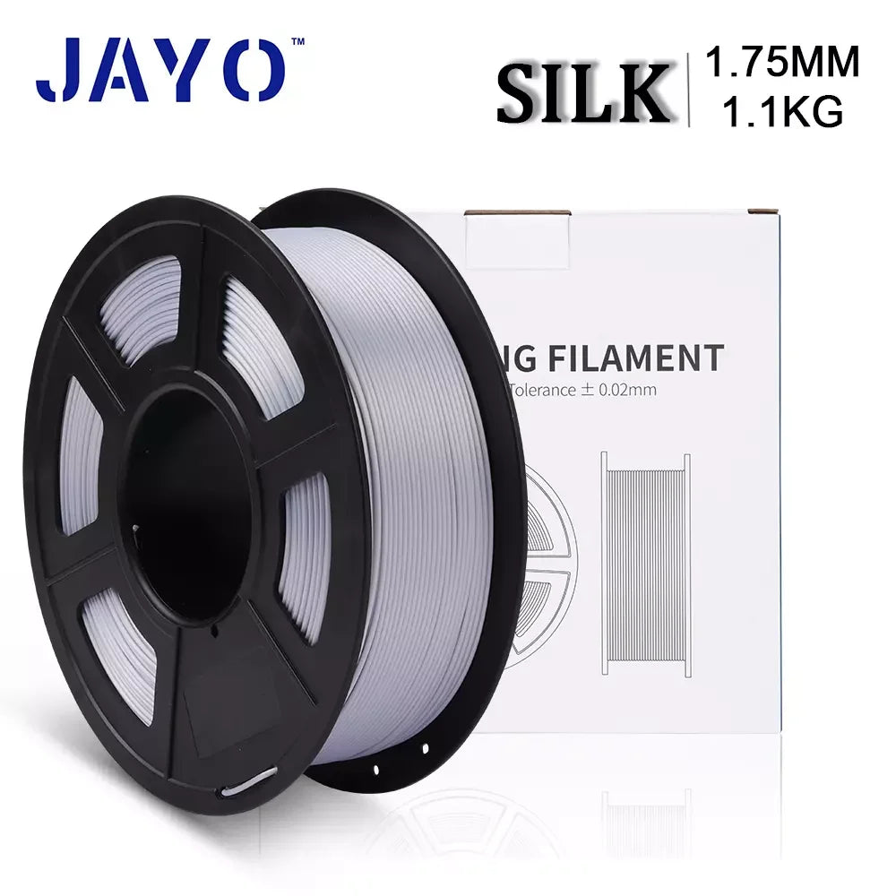 JAYO 3D Silk Pla Plus/ Dual/Triple Colors SILK 3D Printer Filament 1.75mm SILK Rabinbow 1.1kg/roll 3D Printing Materials