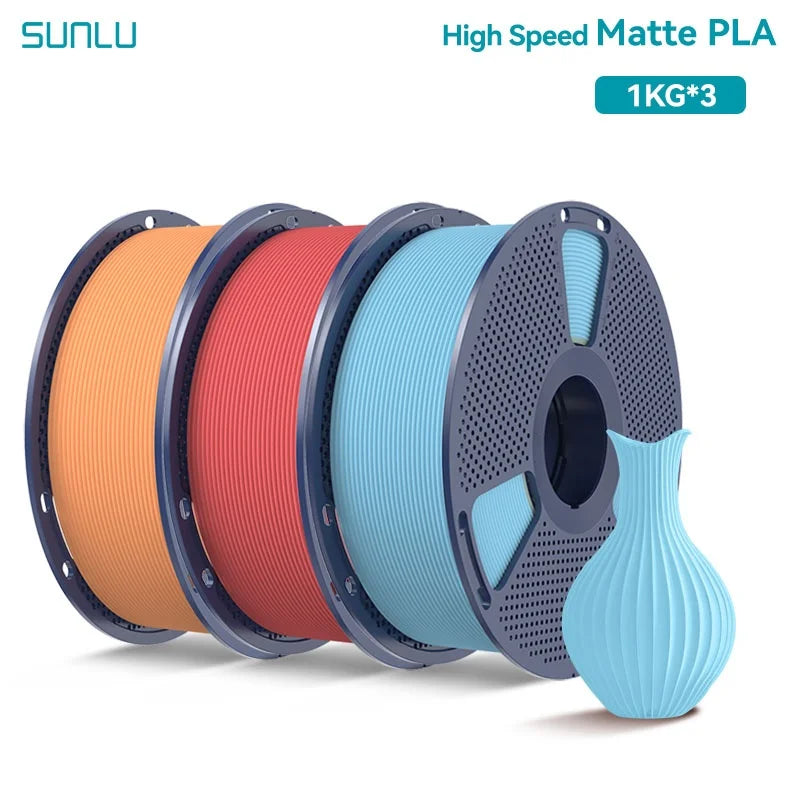 SUNLU 3KG High Speed PLA/Matte PLA/Matte PETG Filament 1.75mm 1kg Spool Neatly Wound Filament Fit Most FDM 3D Printers