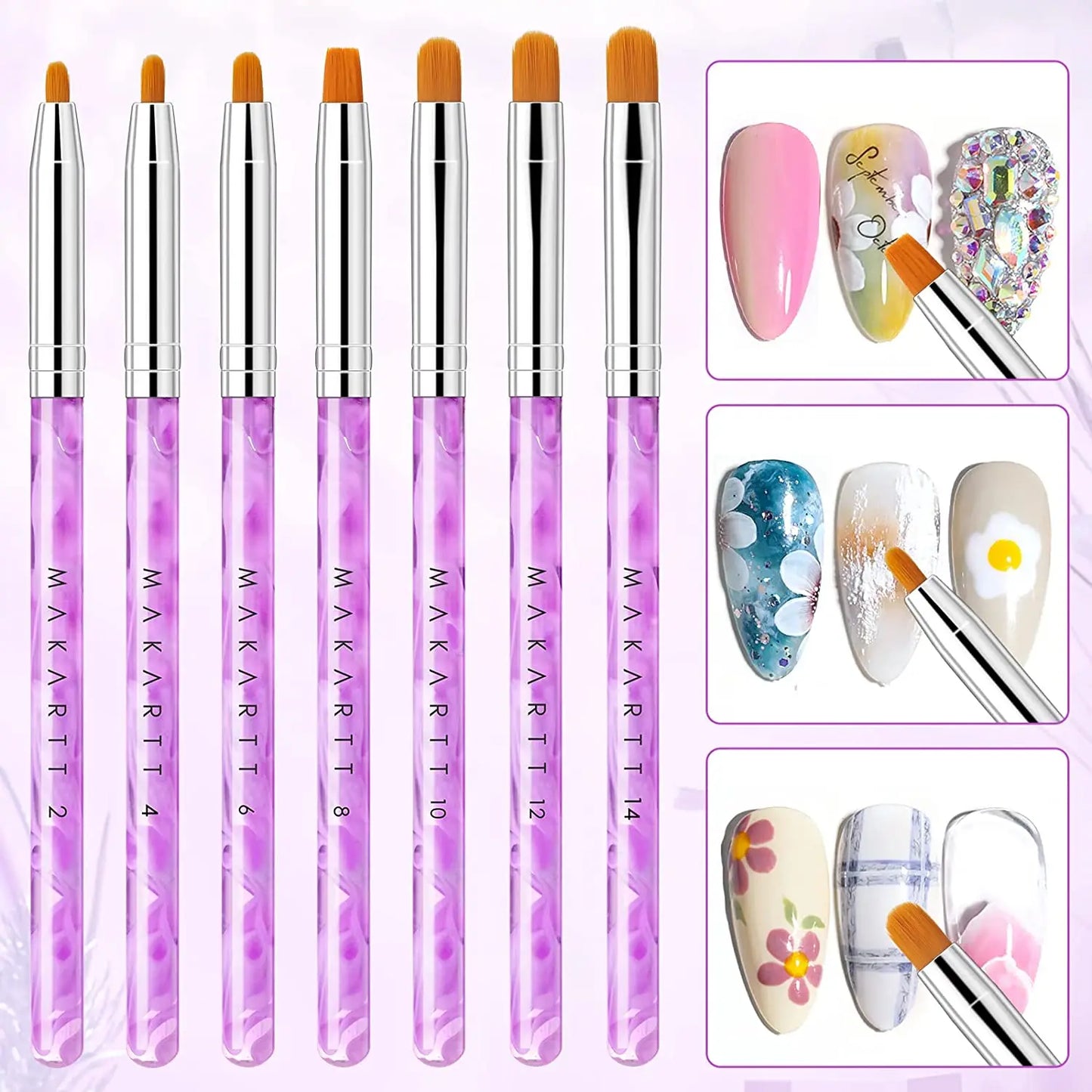 7Pcs Multifunctional Nail Art Brush Set