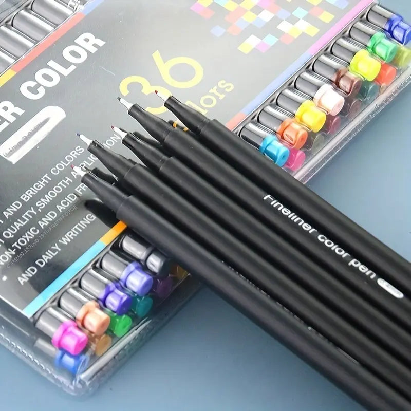 Professional 60 Color Bview Art Colored Pens Point Markers Fine Tip Drawing Fineliner for Journaling Writing Note Office