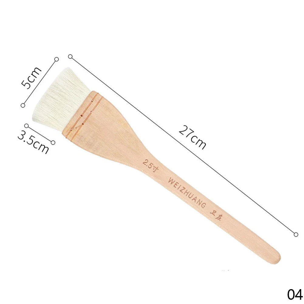 Wooden Handle Goat Hair Paint Brushes Smooth Sanding for Wall 10 Sizes Watercolor, Acrylic, Oil Painting Art Supplies