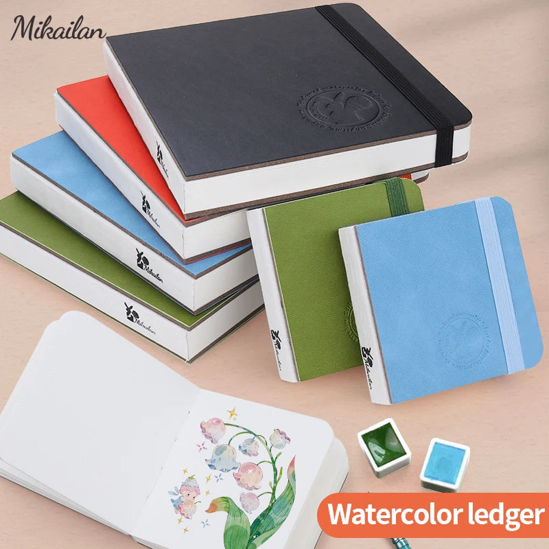 MIKAILAN Sketch Book Hand Sketching Watercolor Drawing Notebook Paper For Student Artist Painting Art Supplies 30 Sheets 300g