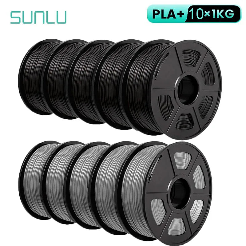 SUNLU 10KG 3D Filament PLA /PLA PLUS Filament 10kg 22 lbs 1.75mm 3D Printer Filament Environmentally friendly High strength PLA