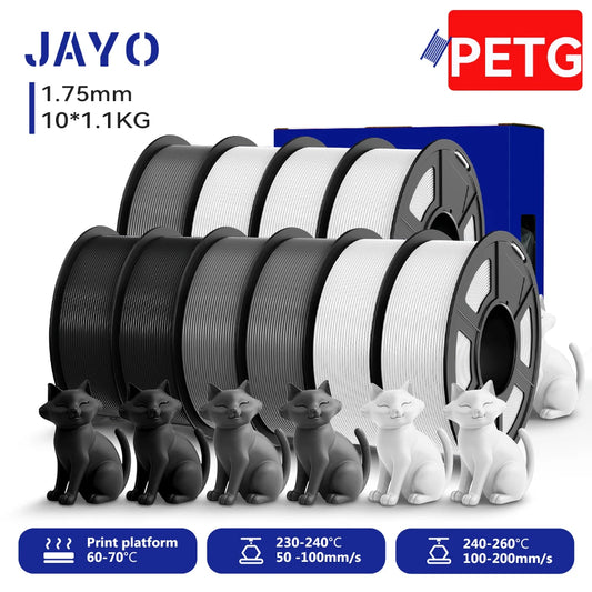 JAYO 3D PETG/ High Speed Matte PETG / PLA Classic Printer Filament 1.75mm 3D Printer Filament 11KG Neatly Wound PETG for 3D
