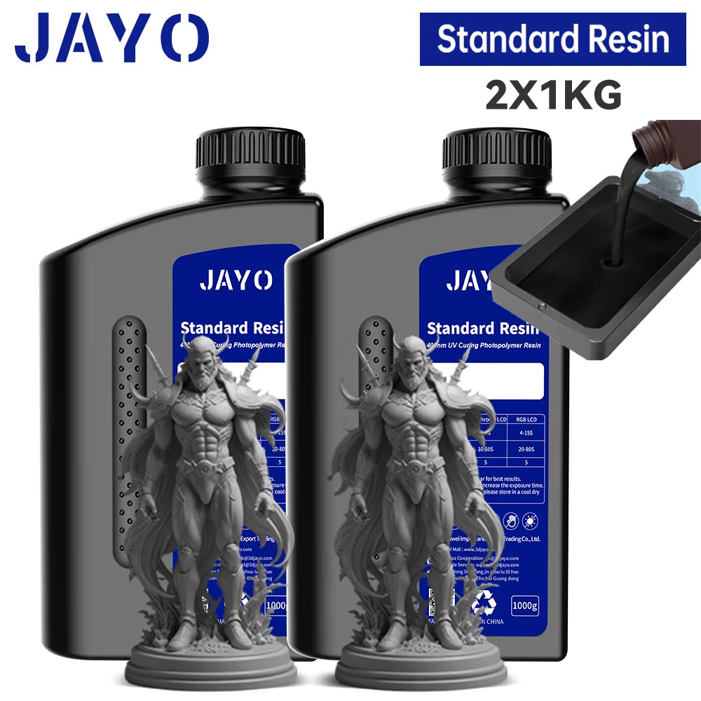 JAYO Standard /ABS-Like/ Water Wash 3D Printer UV Resin 405nm 2 Bottles For LCD 3D Printer Material For Printing Easy to Print