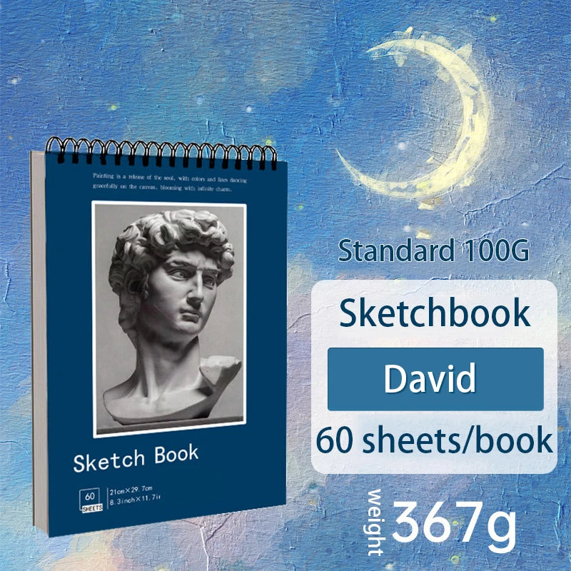 Sketchbook A4, A5, A6, thickened quick sketch book for art students, blank picture book, hand-painted pencil paper drawing