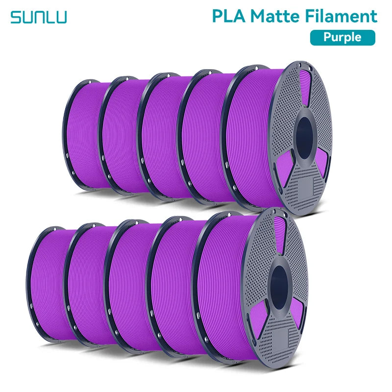 SUNLU PLA Matte 3D Filament 1.75mm Frosted Texture Neatly Wound Multicolor Matte Pla Filament For Most FDM 3D Printer 10KG
