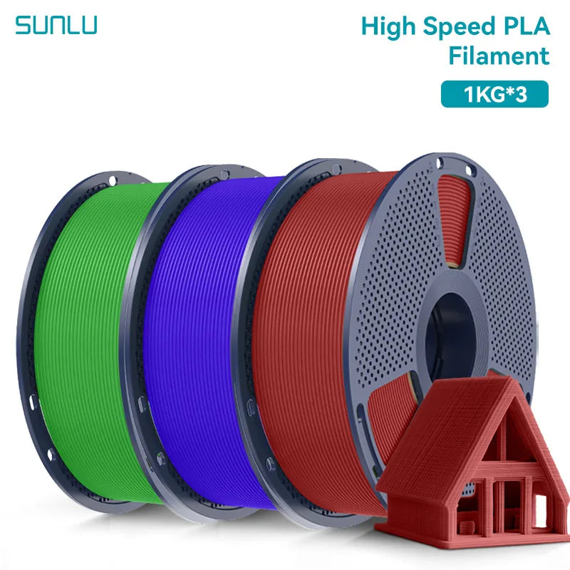 SUNLU 3KG High Speed PLA/Matte PLA/Matte PETG Filament 1.75mm 1kg Spool Neatly Wound Filament Fit Most FDM 3D Printers