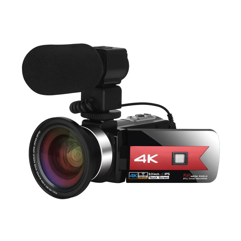 HD Video Camera 4K Vlogging Camcorder For Youtube Live Stream WIFI Webcam Night Vision 16X Zoom Photography Digital Recorder