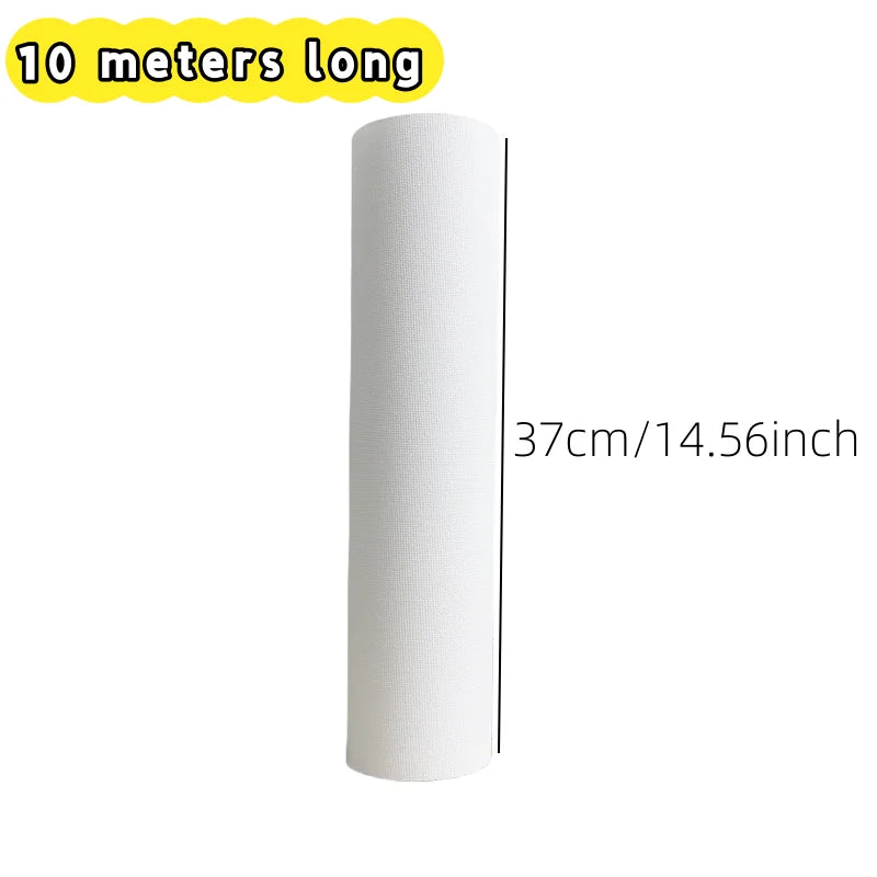 10M/Roll Cotton Canvas Roll,White Blank Specialized Suitable for Oil Painting,Acrylic Pigments,27,37,47,,57,67,77,87cm Wide