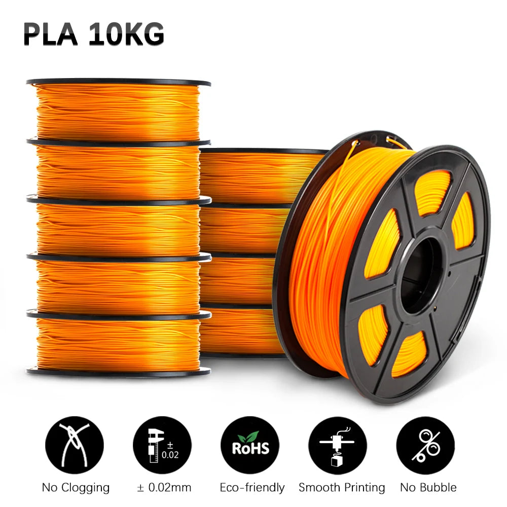 SUNLU 10KG 3D Filament PLA /PLA PLUS Filament 10kg 22 lbs 1.75mm 3D Printer Filament Environmentally friendly High strength PLA
