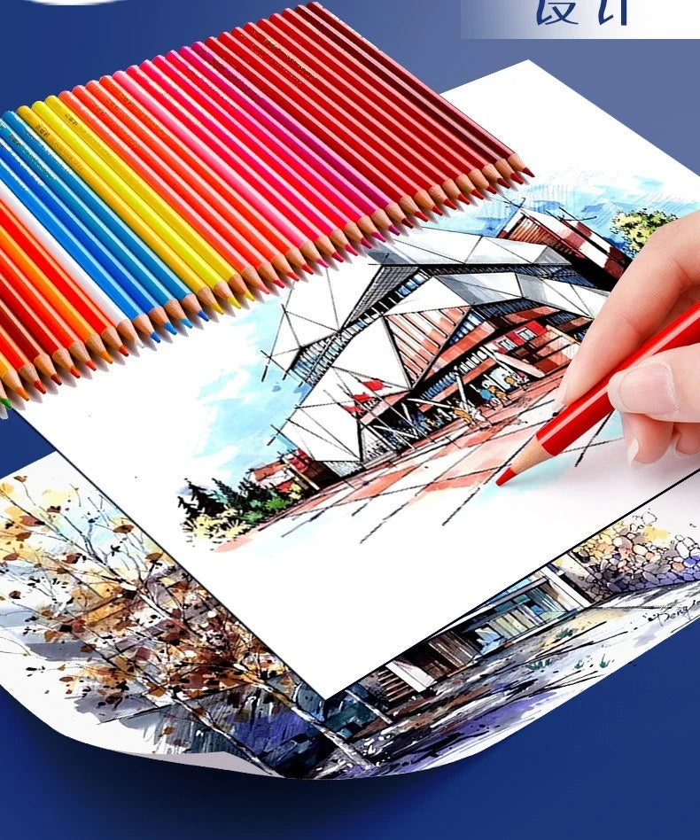 48/72/120/150/200 Professional Oil Color Pencil Set Soft Wood Watercolor Crayon De Couleur Drawing Pencils Art Supplies