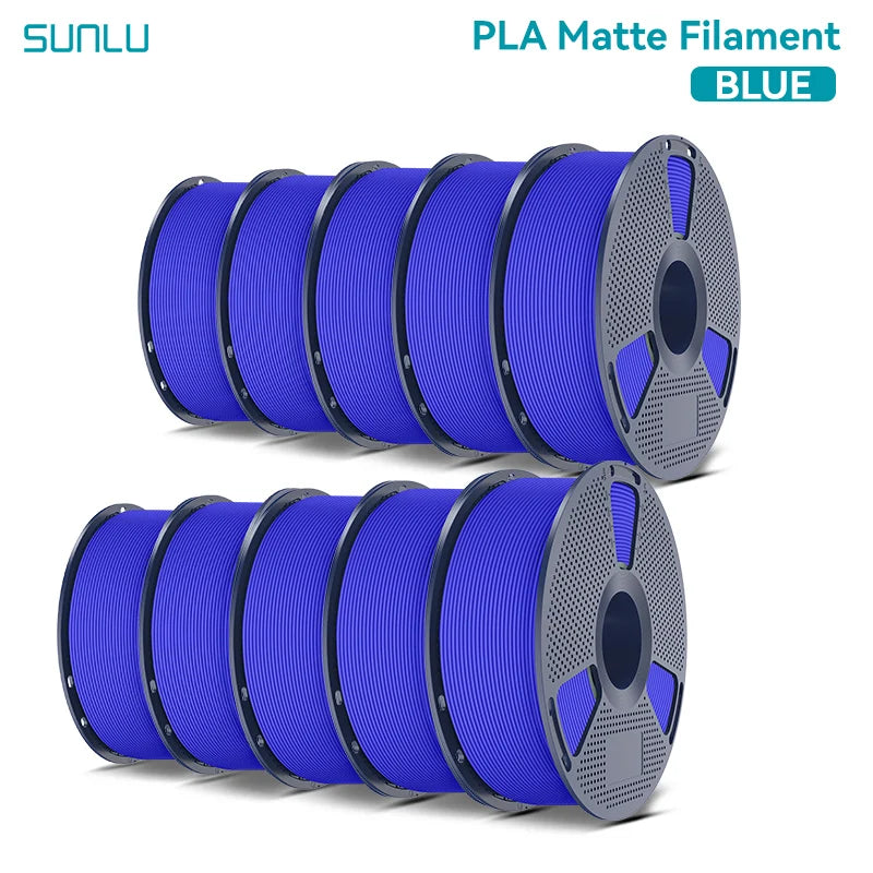 SUNLU PLA Matte 3D Filament 1.75mm Frosted Texture Neatly Wound Multicolor Matte Pla Filament For Most FDM 3D Printer 10KG