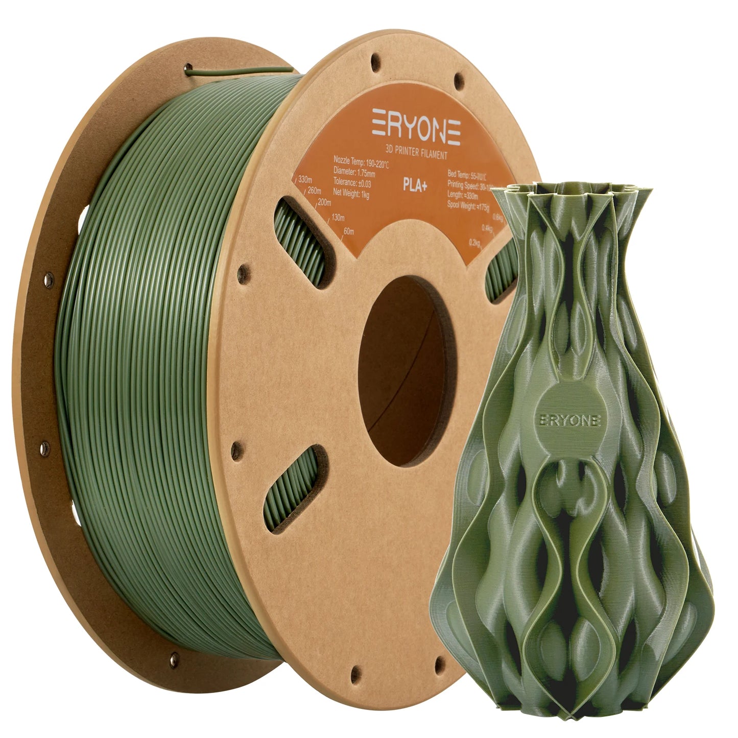 ERYONE 1KG PLA Plus Premium Filament 1.75mm 3D Print, Multicolor Available,1kg pla+ filament,1kg/spool