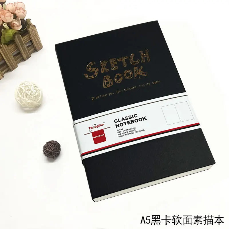 A4/A5 Super Thick Sketchbook 112 Sheets/224 Pages Writing Smoothly Not Easy Falling Pages for Watercolor Sketching Notes