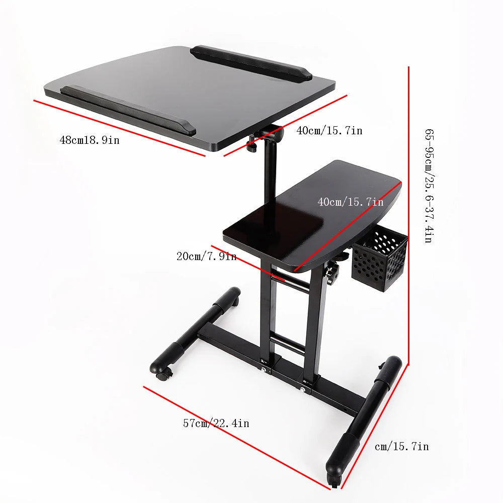 Adjustable Desk Table for Tattoo a Tray Rolling Workstation, Drawing and Equipment Supply