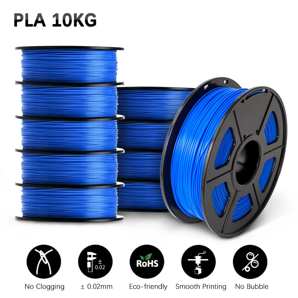 SUNLU 10KG 3D Filament PLA /PLA PLUS Filament 10kg 22 lbs 1.75mm 3D Printer Filament Environmentally friendly High strength PLA