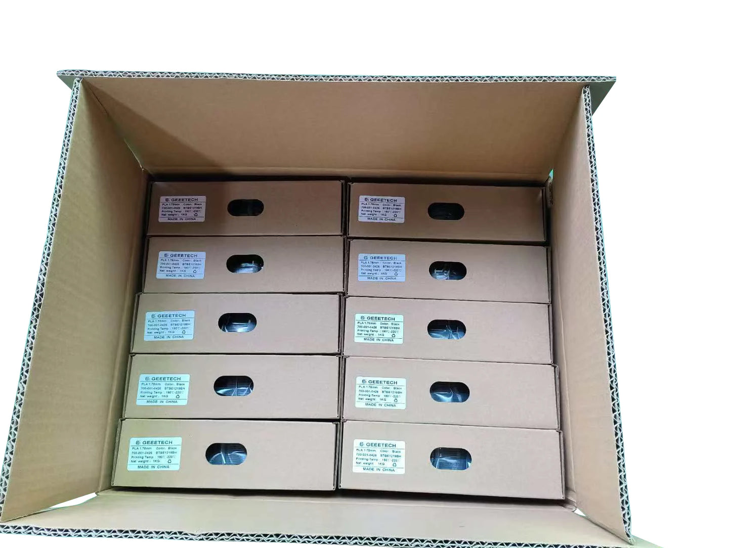 GEEETECH 10Kg In One Box Matte/PETG/Silk PLA/TPU/ABS 3D PLA Filament 1.75mm Spool Wire For 3D Printer Material,Safety