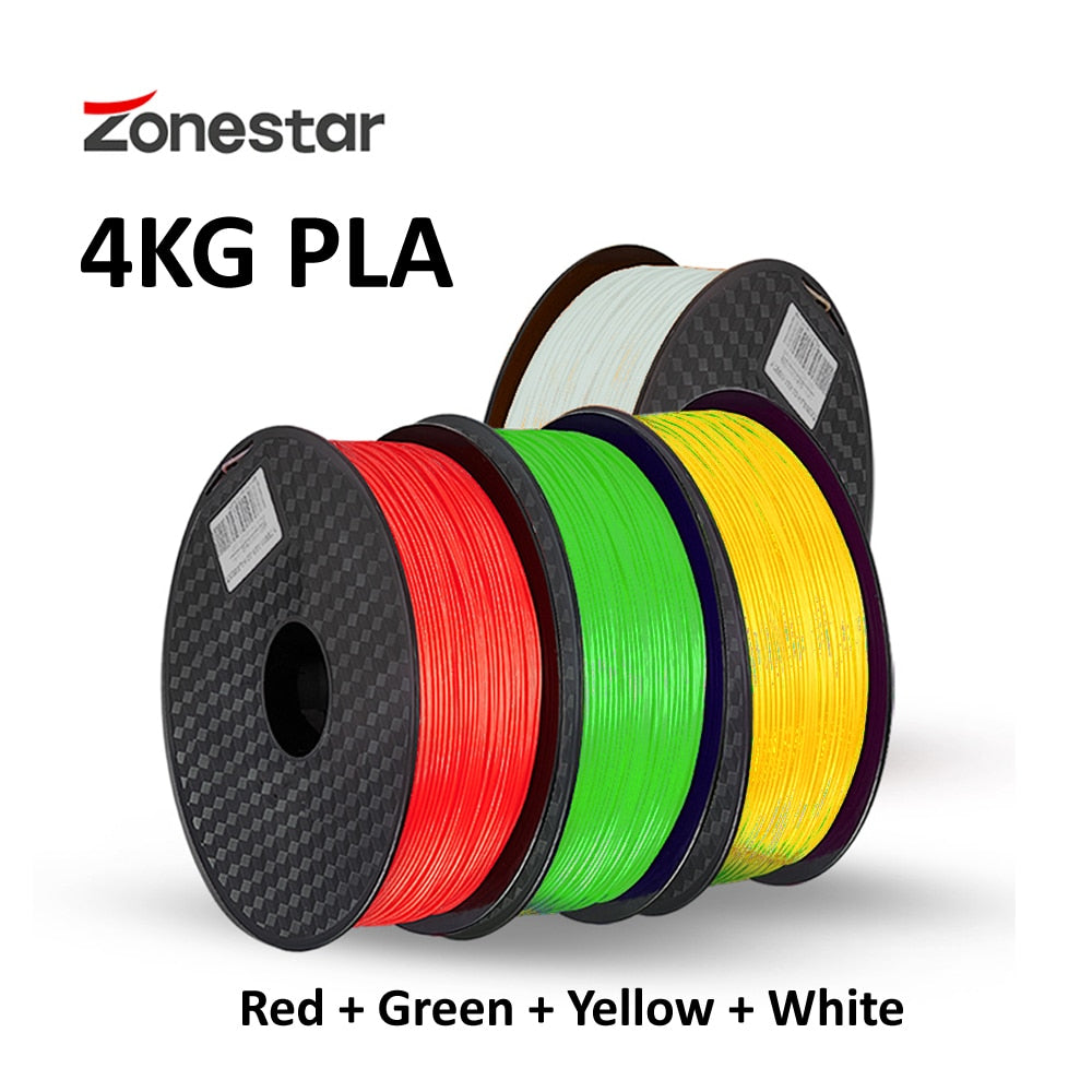 4KG/lot PLA Filament 1.75mm High Quality 3D PLA Low Shrinkage Consumable For Multi Color FDM FFF 3D Printer