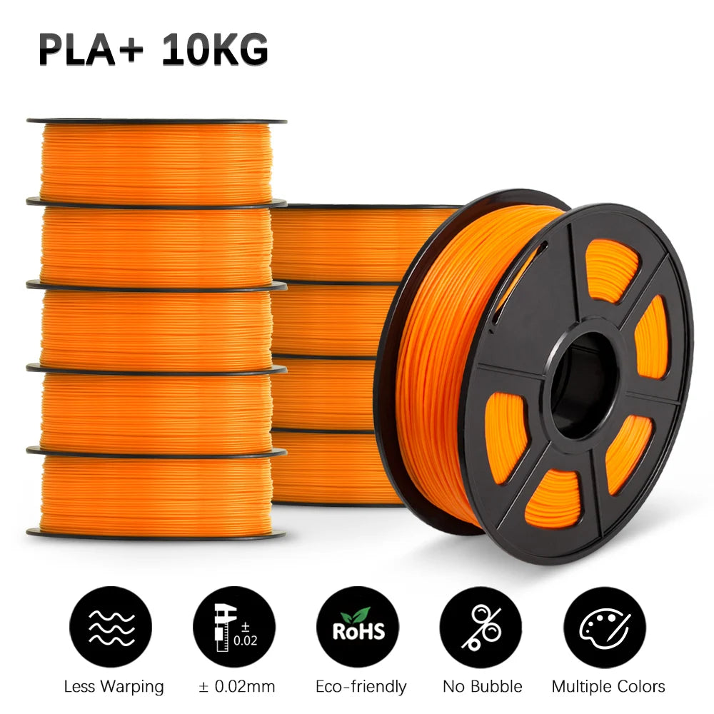 JAYO 3D Printer part PETG/PLA Meta/PLA/SILK/PLA PLUS/TPU Filament 1.75mm for 10Rolls FDM 100% No Bubbel craft part DIY Materials